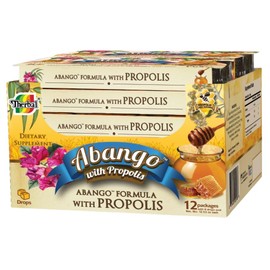 Abango Cough Drops with propolis and honey. This 12-tray pack, with 8 candies per tray (29.6g each) | Pastillas para la tos Abango con propóleo y miel. Este paquete de 12 bandejas contiene 8 caramelos por bandeja (29,6 g cada uno)
