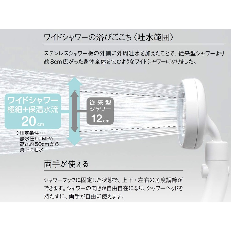 SANEI PS383-80XA-HB4 Rainy Move, Approx. 45% Water Saving, Angle Adjustment,