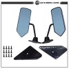 Silscvtt Side Rearview Wing Mirrors F1 Retro Style Racing Universal