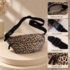 1-Piece Leopard Print Bag, Khaki Animal Print Bum Bag