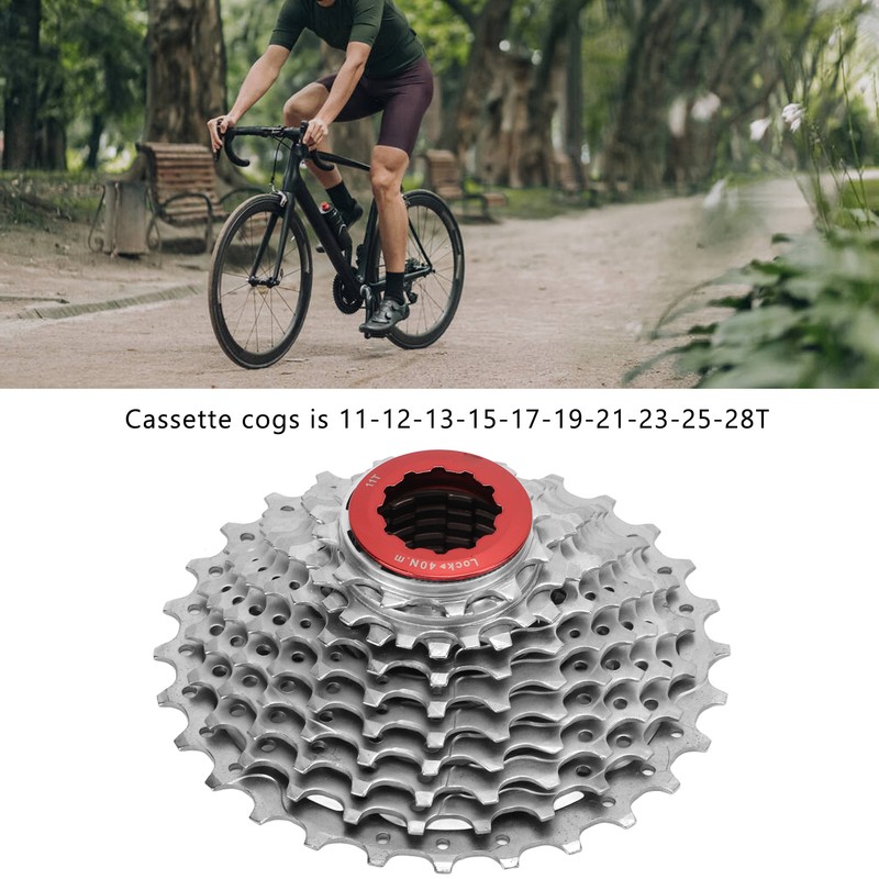 Bicycle Freewheel 28T 10 Speed Cassette Sprocket Wheel Nickel Chrome