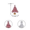 EVER FAITH Holiday Festive Pink Crystal Christmas Tree Bling Star