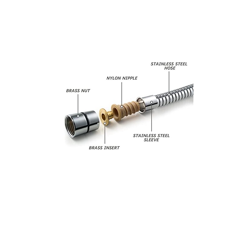 Shower Hose,Double Lock Extra Long Stainless Steel Replacement Handheld Shower