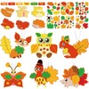 24 Sets Fall Craft Kits Cute Animals Crafts Stickers Bulk