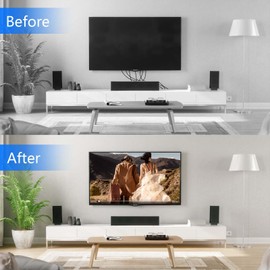 Upgrade in Wall Cable Management Kit for TV & Soundbar - Cord Concealer & Power Kit for TV and Soundbar - Comes with Circle Saw Drilling Attachment & Drywall Hand Saw