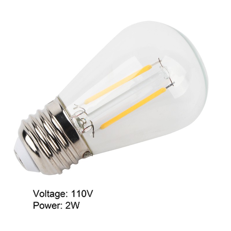 10Pcs Vintage Light Bulb S14 E27 180LM Transparent Glass LED