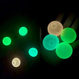 Neec 10 pcs Sticky Balls Fidget Toys, Sensory Squishy Ceiling Wall Lumi Balls Glow in The Dark, Bulk Sticky Glow Ball for Kids and Adults
