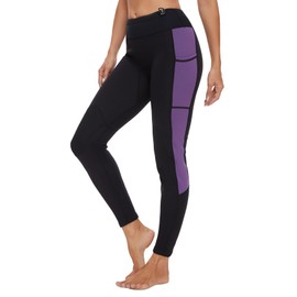 Lemorecn Wetsuit Pants Women 2mm Neoprene for Swimming Canoeing Snorkeling Scuba Kayaking(CA1022purple-XL)