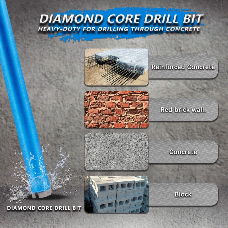 HBKEEN 1-1/8" Wet Diamond Core Drill Bits for Concrete with