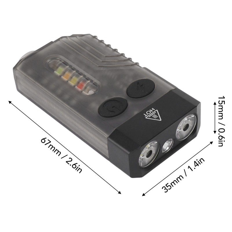 Mini Flashlight Portable Rechargeable Buzzer Alarm Keychain Light for Camping