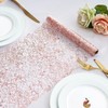 Table Runner Rose Gold Metallic Thin Mesh Pink Roll Table