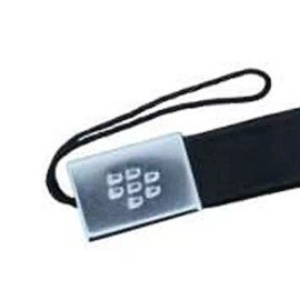BlackBerry Original RIM BlackBerry Black Custom Leather Pull Strap Lanyard HDW-17000-001