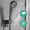 HEROBAI Hand Held Shower Head Holder Wall Mount, Shower Hose