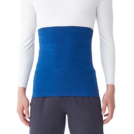 Gunze MK1001 Haramaki Belly Wrap, Fits To Body, Stretchy, Unisex, nevy blue, Free Size