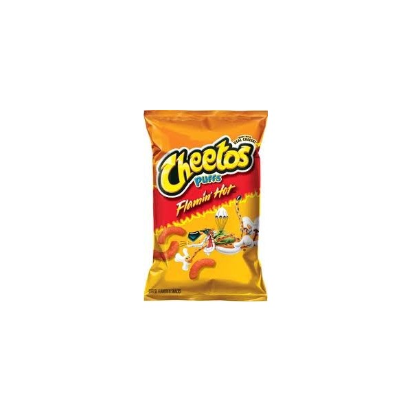 Flamin' Hot Puffs Cheese Flavored Snacks 8.5 oz (Pack of 3)