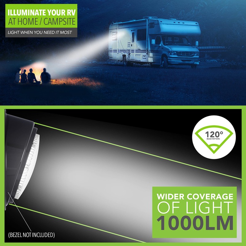 Leisure LED RV Trailer Camper 1000 Lumen 5th Wheel Black