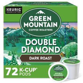 Green Mountain Coffee Roasters Double Diamond Keurig Single-Serve K-Cup pods, Dark Roast Coffee, 72 Count