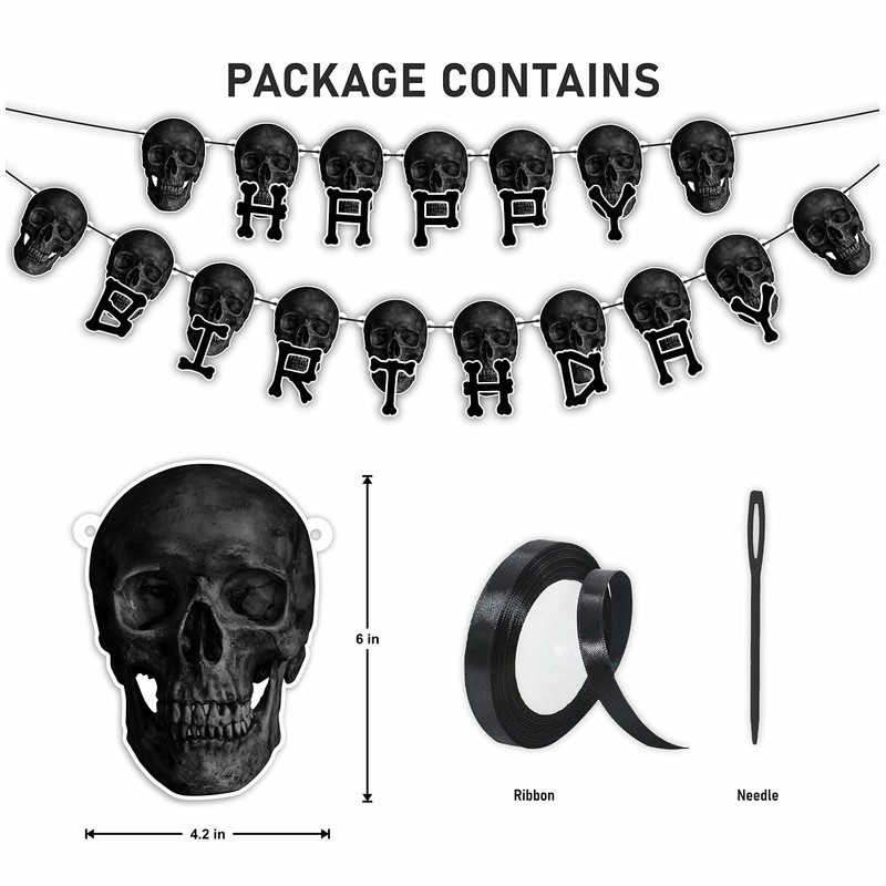 Seyal® Skull Happy Birthday Banner