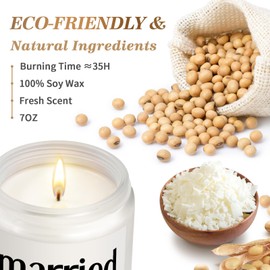 Funny Wedding Gifts for Couples, Bridal Shower Gifts, 7oz Lavender Scented Soy Wax Candle, Ideal for Bride Groom Newlyweds