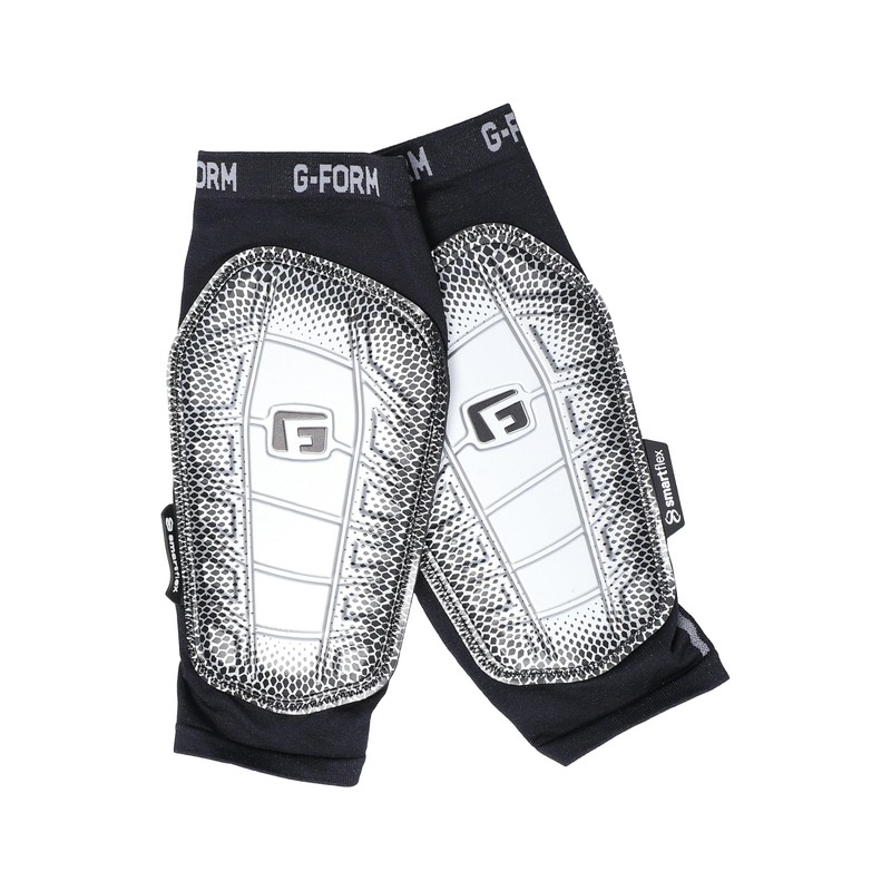 G-Form Pro-S Elite 2 Football Shin Guards, Black/Silver, Adult Medium