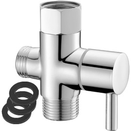 STOAT® 3-way switching valve, 1/2 inch diverter valve shower adapter, brass 3-way diverter valve for chrome-plated rain shower and shower arm, water distributor 3-way tap diverter valve