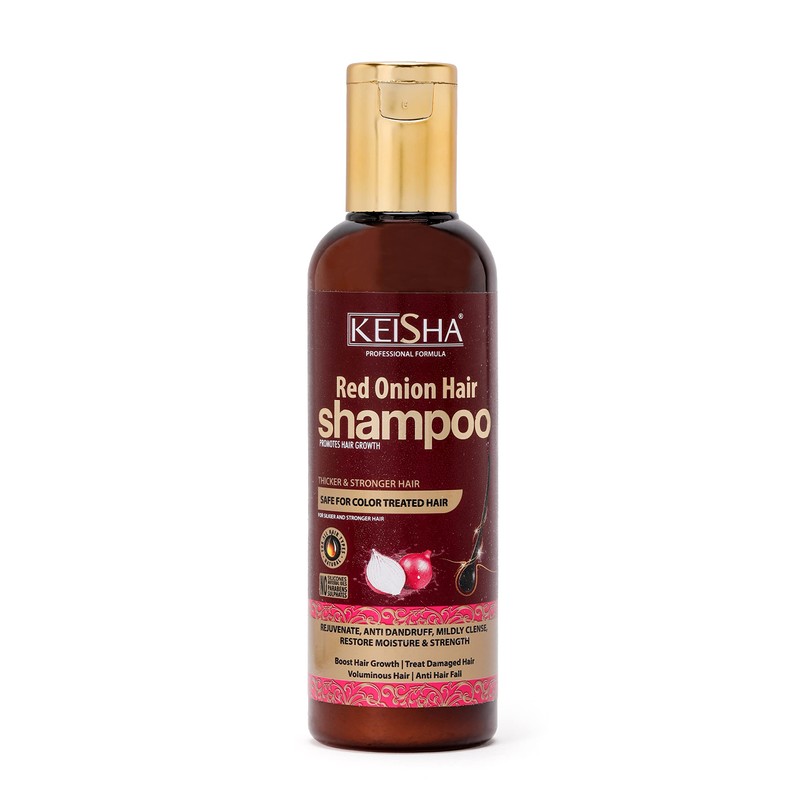 Keisha Red Onion Hair Shampoo 200ml for thicker and stronger