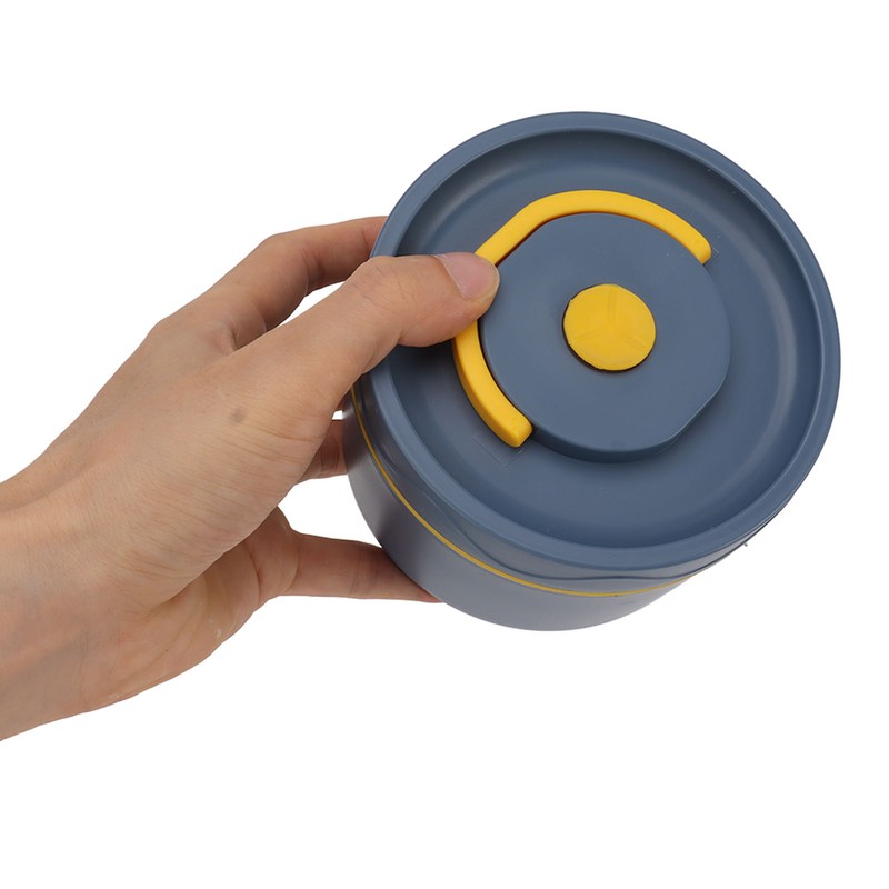 Bento Lunch Box Round with Lid Bag Leakage Proof Stainless