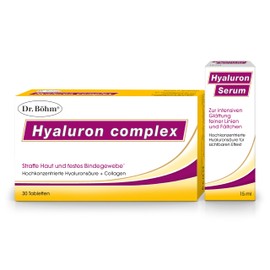 Dr. Böhm Hyaluronic Complex, 30 Tablets + 15 ml Hyaluronic Serum: To Maintain Firm Skin and Firm Connective Tissue, Moisturising