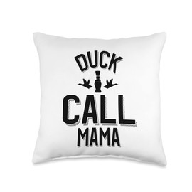 Duck Call Mama Throw Pillow