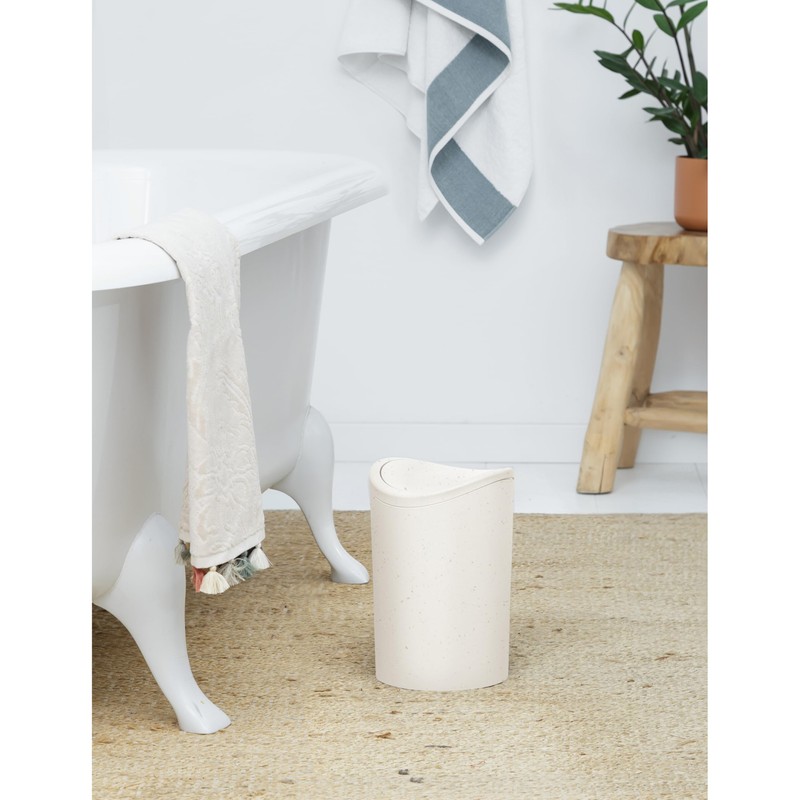 TATAY Bathroom Waste Bin with Tilting Lid Ecohome, 6 l