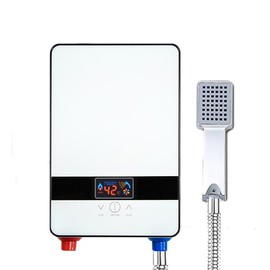 110V 4500W Instant Electric Tankless Water Heater, LCD Digital Thermostatic Shower & Kitchen System with Rapid Heating and Design