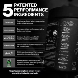 Applied Nutrition Abe All Black Everything Pre-entreno 30srv Sabor Blue Razz                                                                          
