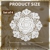 kilofly Crochet Cotton Lace Table Placemats Doilies Value Pack, 4pc,