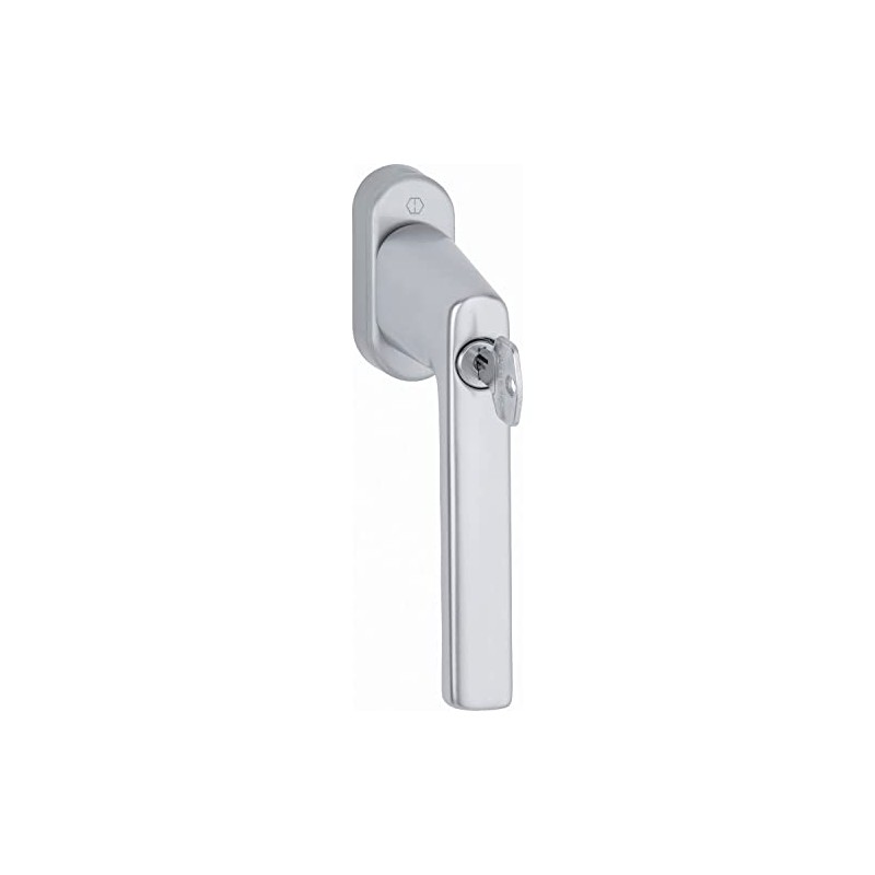 HOPPE 11950249 Silver Anodised Window Handle Hamburg Lock Cylinder Aluminium