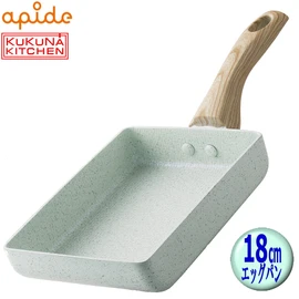 Apide KUKUNA KITCHEN KKN-JD18E Jade & Diamond W Stone Egg Pan, 7.1 x 5.8 inches (18 x 14.8 cm), Ceramic IH Compatible