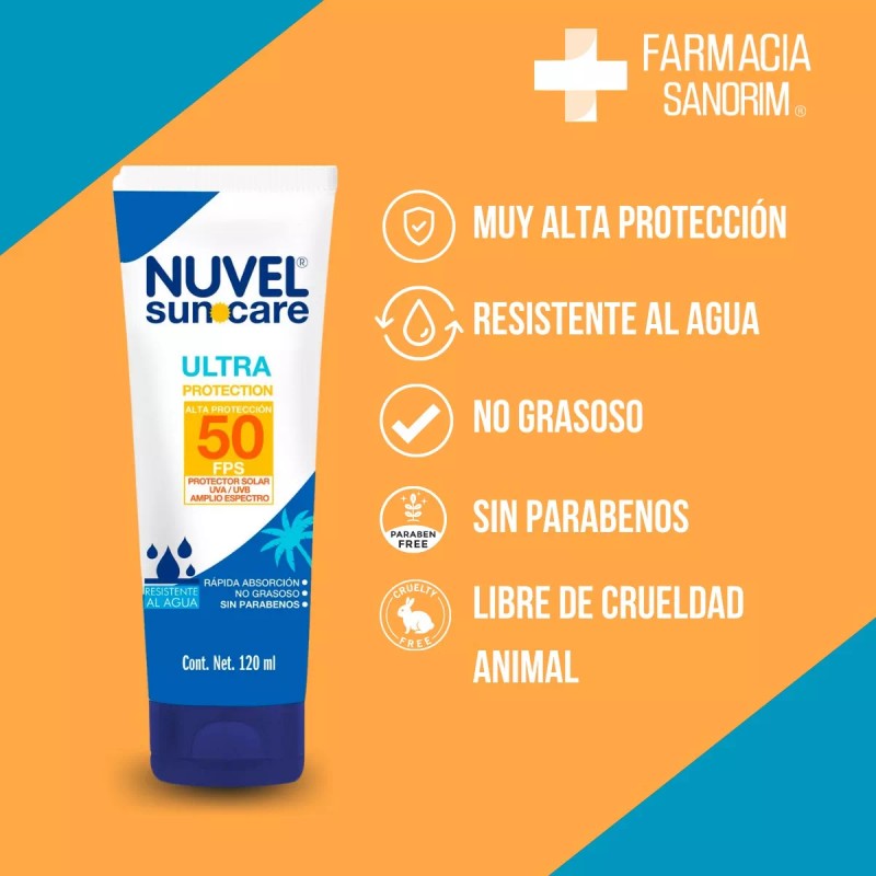 Nuvel 2 Protector Solar Fps 50, Nuvel Suncare 120ml