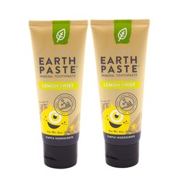 Redmond Earthpaste - Natural Non-Flouride Toothpaste, LemonTwist, 4 Ounce Tube (2 Pack)