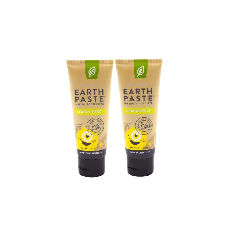 Redmond Earthpaste - Natural Non-Flouride Toothpaste, LemonTwist, 4 Ounce Tube