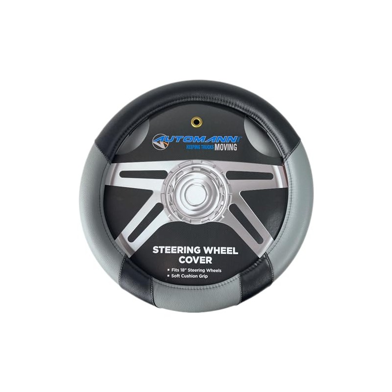 AUTOMANN Premium Vinyl Semi Truck Steering Wheel Cover, 18 inch