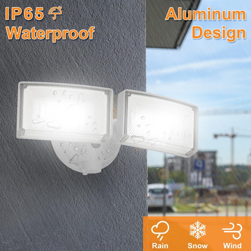 CELAVY 30W 3000 Lumen LED Dual-Head Flood Light Outdoor, Metal