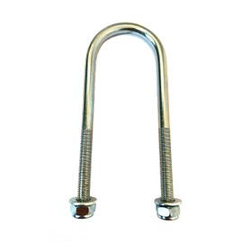 U Bolt Round M8 Thread 55mm Inner Width x 200mm Length with Hex Nuts and Washers (1)