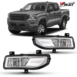 Winjet Fog Lights Fit For 2022-2023 Nissan Frontier S/SV models ONLY, OEM Fog Lamp with H8 12V 35W Halogen Bulbs, Driving Fog Lamps Replacement w/Wiring and Switch Kit Clear Lens