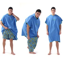 Mingzhe Surf Poncho Changing Towel with Hood Microfiber Beach Blanket Bath Towel Swim Towel Wetsuit Beach Poncho for Adults