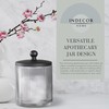 Indecor Home Glass Jar with Metal Lid for Bathroom Organization,