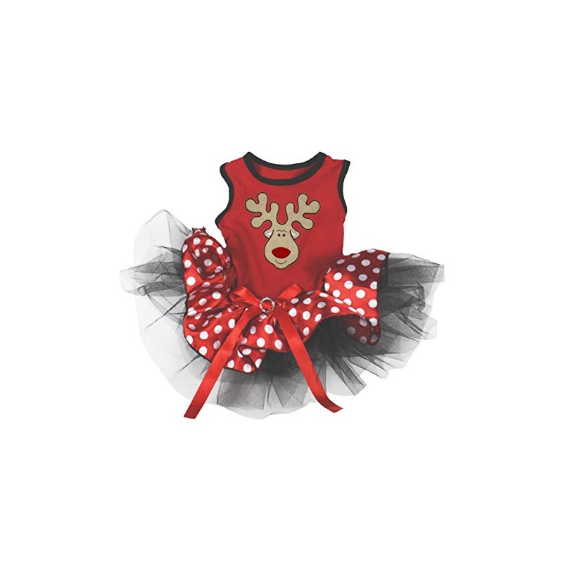 Petitebella - Vestido para cachorro de perro con cara de
