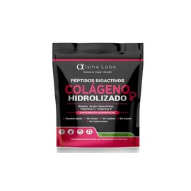 Colágeno Hidrolizado Mujer 500g | Con Ácido Hialurónico, Biotina y Vitaminas C y E | Péptidos Bioactivos | Sin Azúcar | Piel, Cabello y Uñas | Alpha Labs