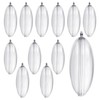 Homeford Fillable Plastic Clear Oval Ornament, 3-1/2-Inch, 12-Count
