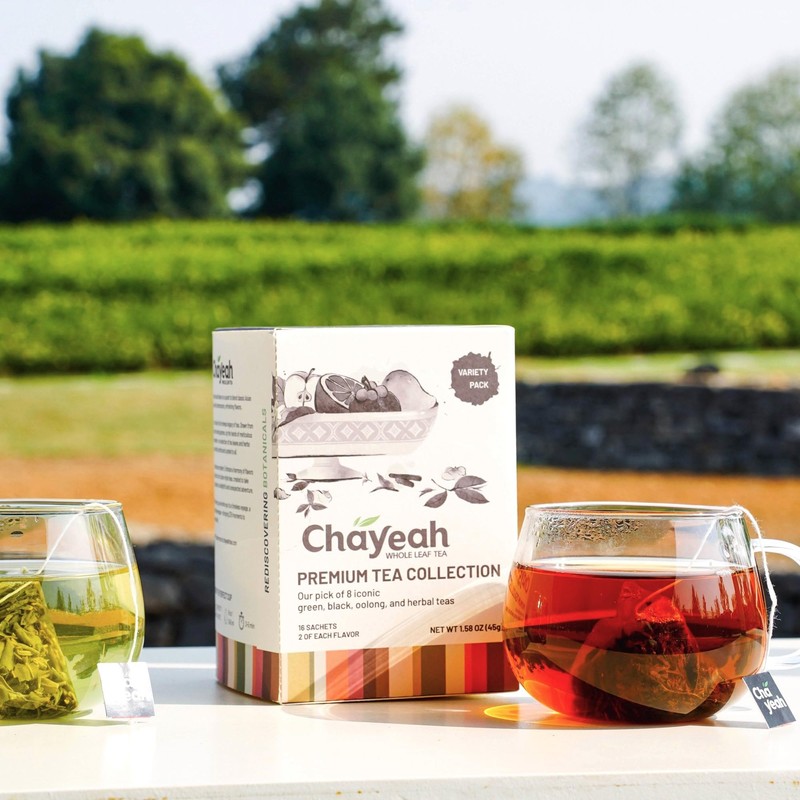 CHAYEAH, Premium Tea Collection (16 Pyramid Tea Sachets, 8 Assorted