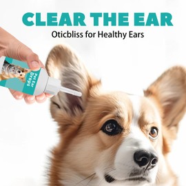 MagiSel Ohrenreiniger für Hunde & Katzen, Ohrenreiniger Hund, Haustier Ohrenreiniger, Natürlicher Ohrreiniger für Hunde bei Juckreiz & Ohrenentzündung Hund, Ohrengeruch bei Haustieren, (60ml)*2PC