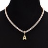 sineed Bubble Letter Necklace Gold Tennis Necklaces for Women 14K